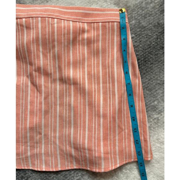 Revolve Superdown Hannah Tie Bow Back Crop Top Pink White Stripe Size Medium - Picture 9 of 13